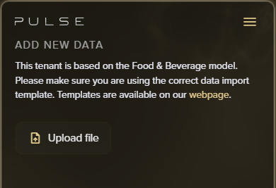 Add new data screen
